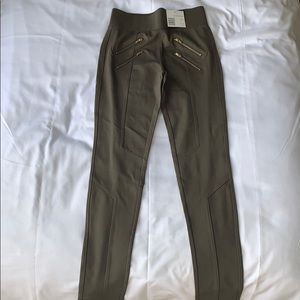 Guess Dark Green Anja Double Zip Ponte Pants